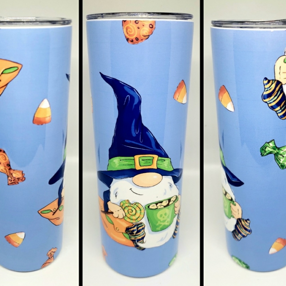 Gnome Halloween Sweet Treat Sublimated 20oz Tumbler RTS